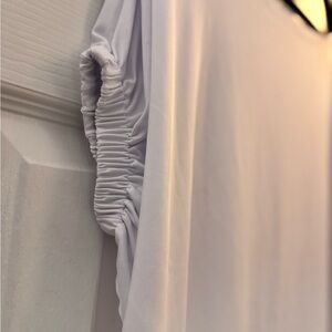 White Ruched Sleeve set